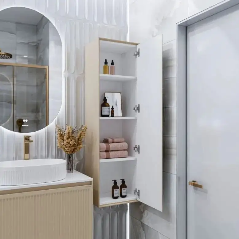 Grossman Шкаф-полупенал для ванной Кристалл-35 303544 – фото товара