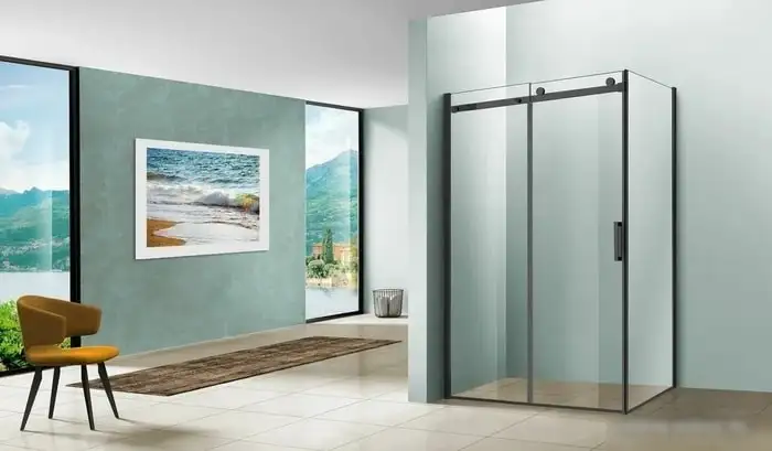 Душевой уголок Vincea Lugano VSR-1L9012CLB-1 (черный/прозрачное) - фото товара
