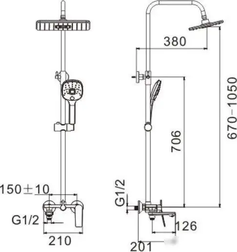 Душевая система Belz B24533 - фото товара