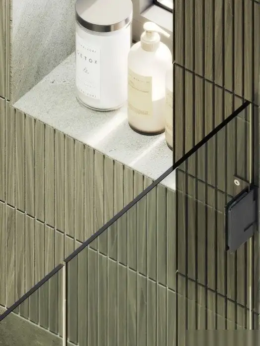 Душевая дверь MaybahGlass 195x101 MGD-464-6 (прозрачное стекло/черный) - фото товара