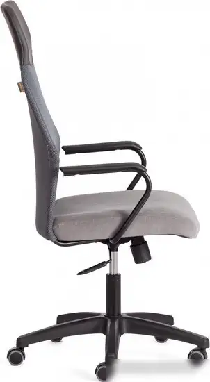 Кресло TetChair Practic флок/кожзам (серый) – фото товара