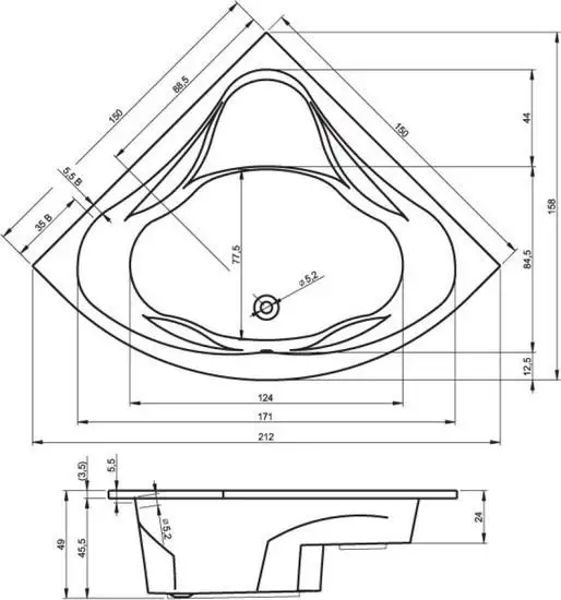 Ванна Riho Neo 150x150 B077001005 - фото товара