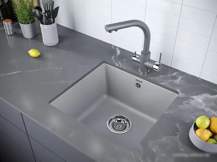 Кухонная мойка Paulmark Brilon PM104546-GRM - фото товара