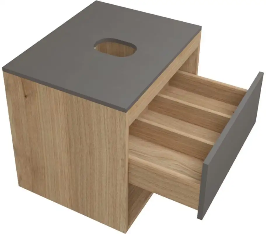 Teymi Тумба под умывальник Ritta 55 T60523 (дуб эврика/графит матовый) – фото товара