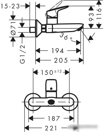Смеситель Hansgrohe Logis 71225000 - фото товара