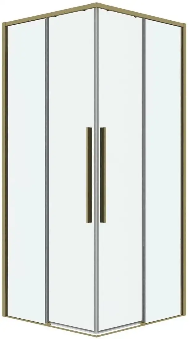 Душевая дверь Grossman Galaxy 90x195 1/2.K33.01.90.32.00 (золото сатин/прозрачное стекло) - фото товара