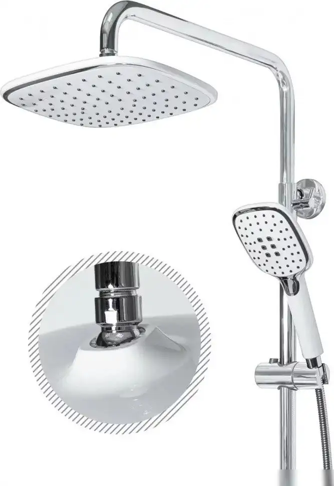 Душевая система Grocenberg GB7010 (белый хром) - фото товара