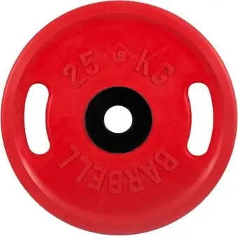 Диск MB Barbell Евро-классик с ручками 51 мм (1x25 кг, красный) – изображение в каталоге