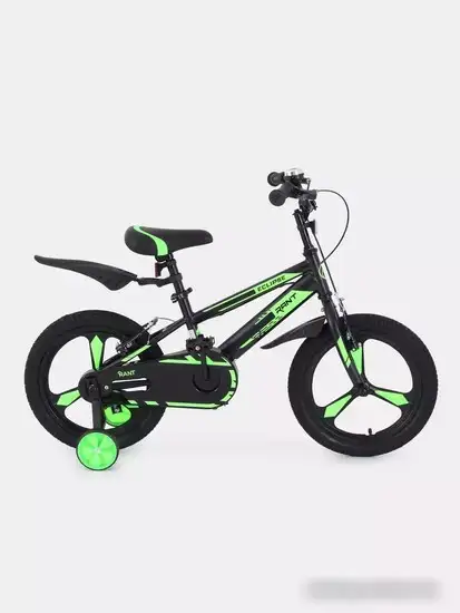 Детский велосипед Rant Eclipse 16 (черный/зеленый) – фото товара