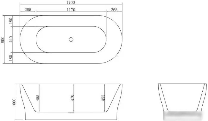 Ванна BelBagno BB405 170x80 - фото товара
