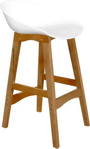 Табурет Sheffilton SHT-ST19/S65-1 (белый/светлый орех) – изображение в каталоге