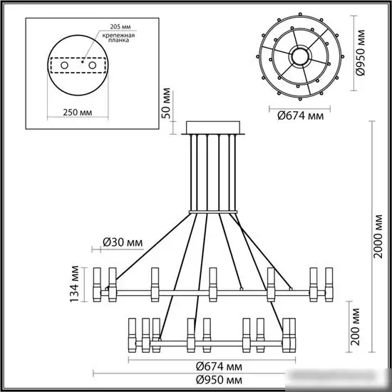 Подвесная люстра Odeon Light Candel 5009/98L – фото товара