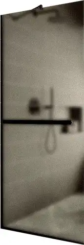 Душевая стенка MaybahGlass 109x195 MGD-710-6у (бронзовое матовое стекло/черный) - изображение в каталоге