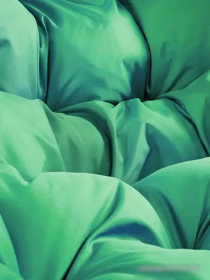 Кресло M-Group Кокос на подставке 11590204 (коричневый ротанг/зеленая подушка) – фото товара