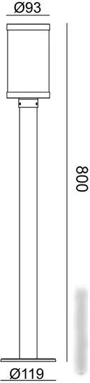 Фонарный столб ESCADA 30003G/02 (темно-серый) – фото товара