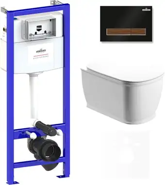 Унитаз Lavinia Boho Relfix Bell Pro Rimless 6 в 1 75110005 (черный пластик) - изображение в каталоге