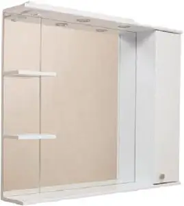 Onika Шкаф с зеркалом Эльбрус 80.02 правый (белый) [208022] – изображение в каталоге