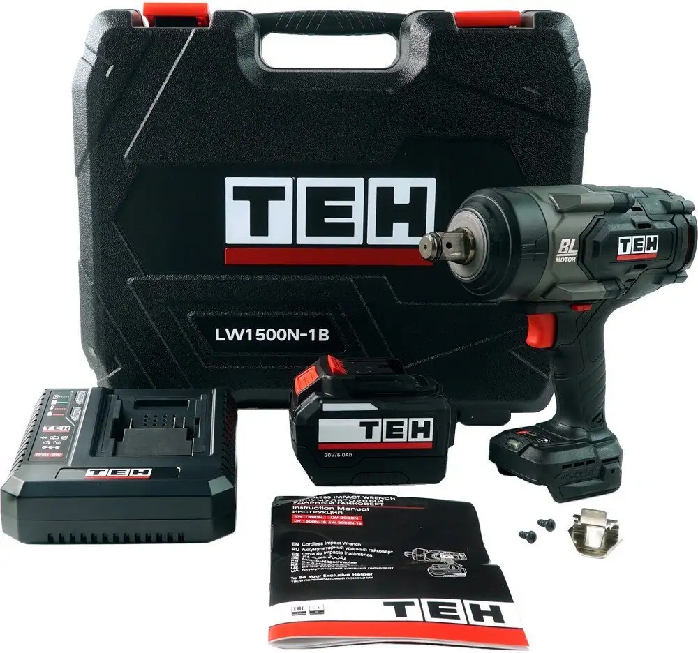 Гайковерт TEH LW1500N-1B (с 1-им АКБ, кейс) – фото товара