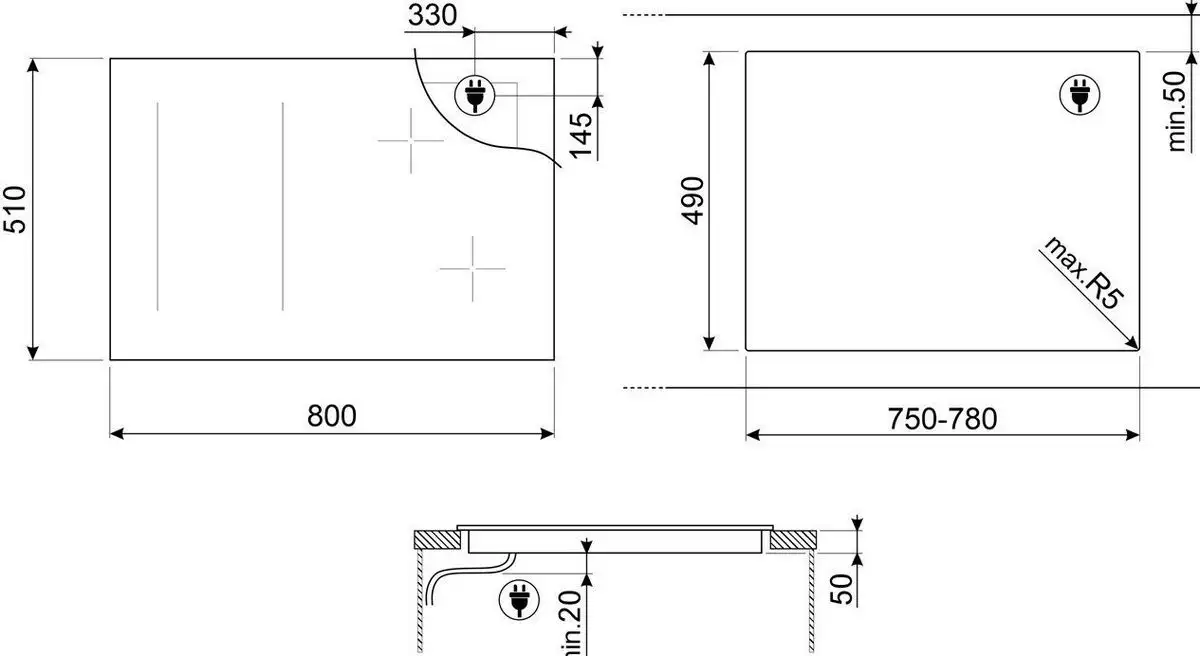 Варочная панель Smeg SIM3864MB - фото товара