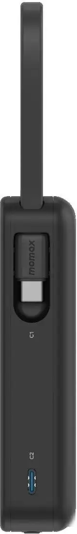 Внешний аккумулятор Momax 1-Power Vital+ Built-In USB-C IP138 10000mAh (черный) – фото товара