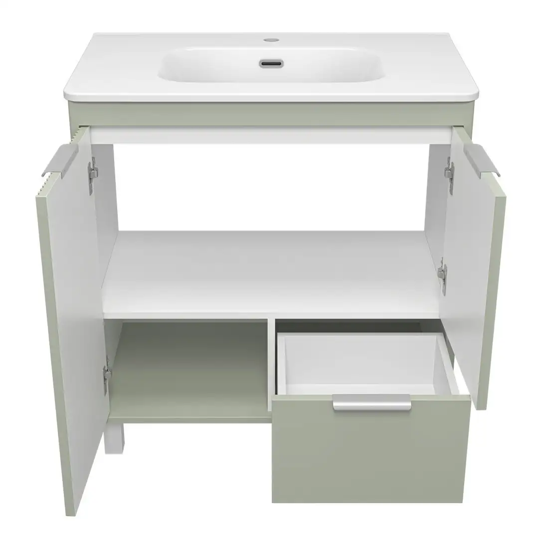 Brevita Тумба под умывальник Risacca Pistachio 80 RIS-06080-0842Я (фисташковый) – фото товара