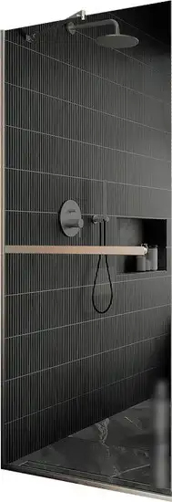 Душевая стенка MaybahGlass 195x119 MGD-717-5у (графитовое стекло/хром матовый)