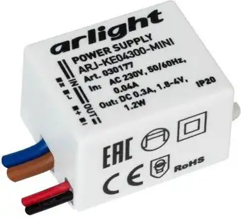 Блок питания Arlight ARJ-KE04300-MINI 030177 – изображение в каталоге