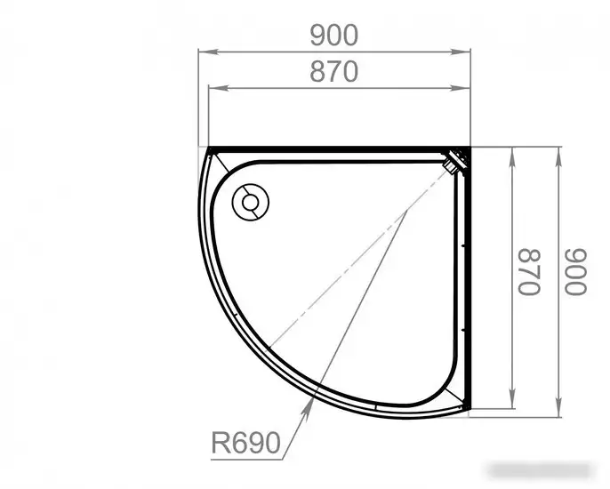 Душевая кабина Domani-Spa Simple 99 Eco DS01EcSm99LWCl00-V1.2 (белый/прозрачное стекло) - фото товара