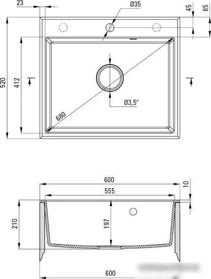 Кухонная мойка Deante Andante ZQN 5103 (беж) - фото товара
