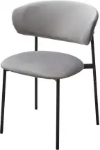 Стул M-City Леонардо 455M05728 (H-09 светло-серый велюр/черный) – изображение в каталоге