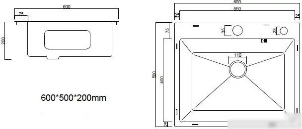 Кухонная мойка ARFEKA Eco AR 600*500 Satin Decor Millet Grains - фото товара