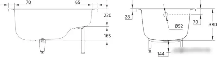 Ванна BLB Europa Mini 105x70 - фото товара
