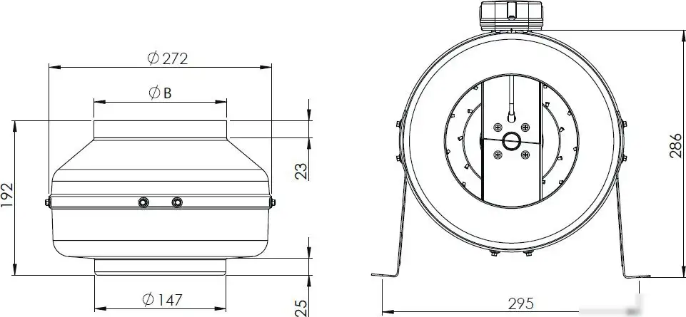 Радиальный вентилятор Bahcivan BDTX 150 – фото товара