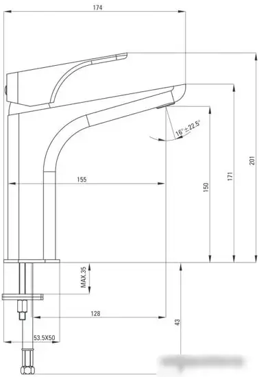 Смеситель Deante Hiacynt Bianco BQH A20K - фото товара