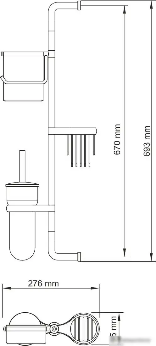 Держатель для туалетной бумаги Wasserkraft K-1438 – фото товара