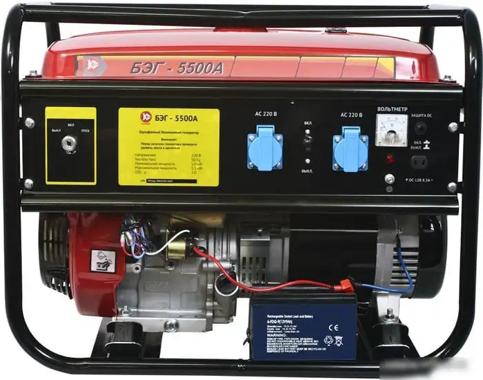 Бензиновый генератор Калибр БЭГ-5500А – фото товара