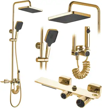 Душевая система Rea Helix Gold REA-P6619