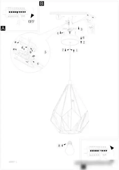 Подвесная люстра Eglo Carlton 1 49997 – фото товара
