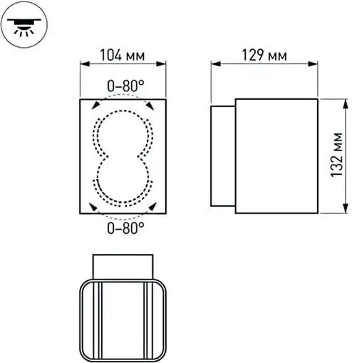 Бра Arlight LGD-Wall-Vario-J2G-12W Warm White 021933