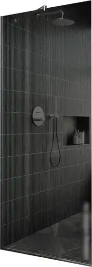 Душевая стенка MaybahGlass 195x79 MGD-698-5у (графитовое стекло/хром матовый)
