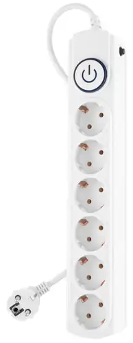 Сетевой фильтр IPPON BK-6-EU-3-10-W (3м, 6 розеток, белый) – изображение в каталоге