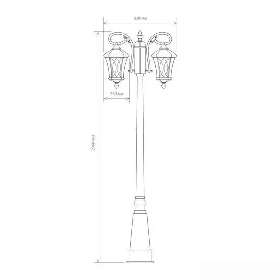 Садовый светильник Elektrostandard Virgo F/2 GLXT-1450F/2 (капучино) – фото товара