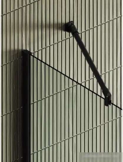 Душевая стенка MaybahGlass 195x69 MGD-720-6у (прозрачное стекло/черный) - фото товара