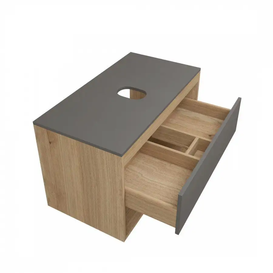 Teymi Тумба под умывальник Ritta 85 T60532 (дуб эврика/графит матовый) – фото товара