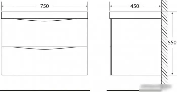 BelBagno Тумба под умывальник Marino-750-2C-SO-RN-P (rovere nature) – фото товара