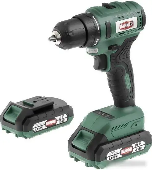 Дрель-шуруповерт Hammer ACD18BL (с 2-мя АКБ, кейс) – фото товара