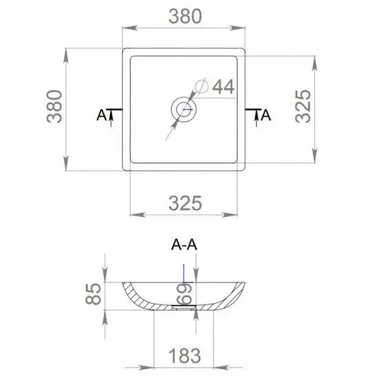 Умывальник Salini Callista 1101108G - фото товара