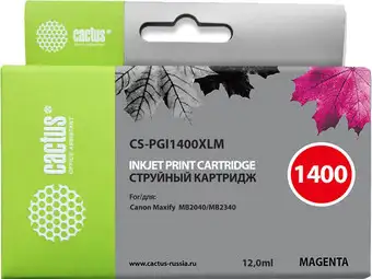Картридж CACTUS CS-PGI1400XLM (аналог Canon PGI-1400XL M) – изображение в каталоге