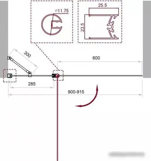 Стеклянная шторка для ванны BelBagno UNO-V-11-90/150-C-Cr – фото товара