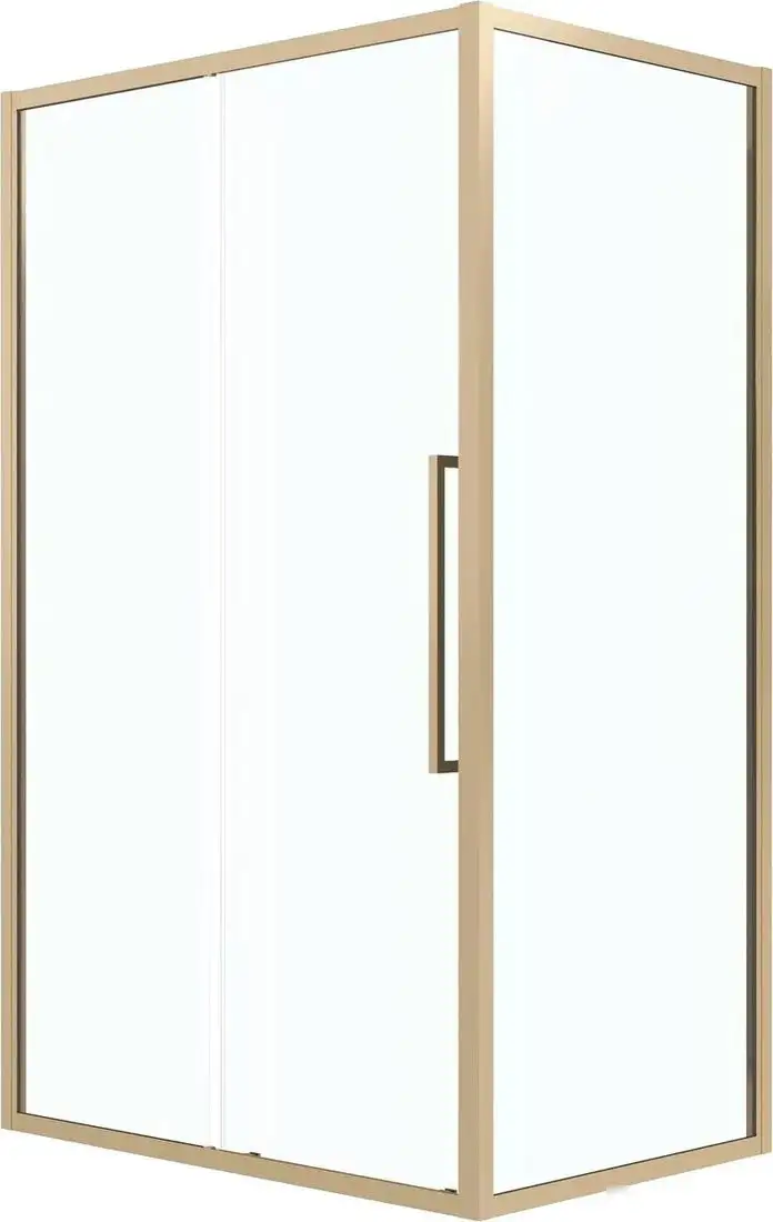 Душевая стенка Grossman Cosmo 100х195 200.K33.02.100.32.00 (золото сатин/стекло прозрачное) - фото товара